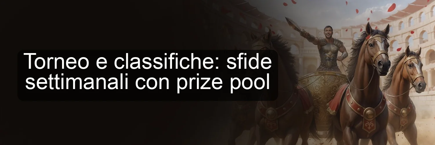 Torneo e classifiche: sfide settimanali con prize pool